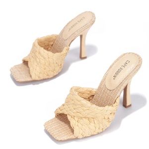 Cape Robbin Tan Woven Heels